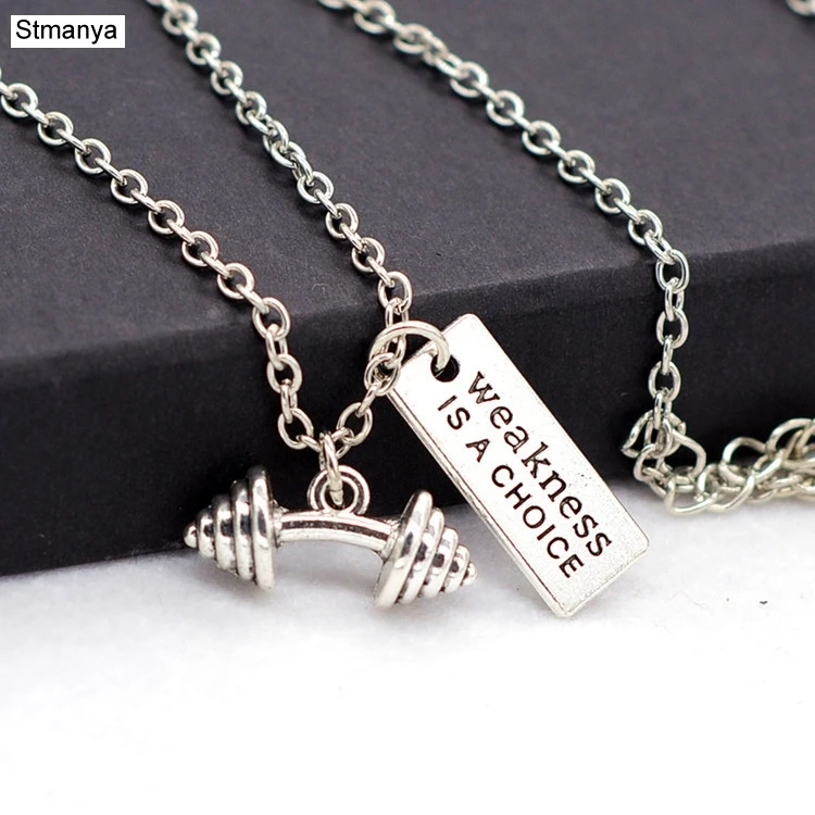 Men Necklace Pendant Dumbbell Necklace New Punk Male Jewelry for Sports Lovers Fashion for women necklaces Couple Jewelry N1144
Men Necklace Pendant Dumbbell Necklace New Punk Male Jewelry for Sports Lovers Fashion for women necklaces Couple Jewelry N1144