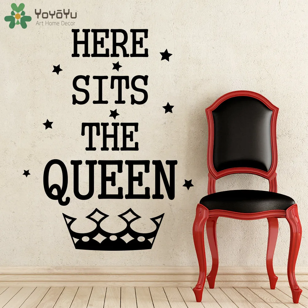 Crown Pattern Wall Stickers Quotes Here Sits The Queen Girls Room Wall Decal Removable Interior Art Mural Home Decor DIY SY296
Crown Pattern Wall Stickers Quotes Here Sits The Queen Girls Room Wall Decal Removable Interior Art Mural Home Decor DIY SY296
