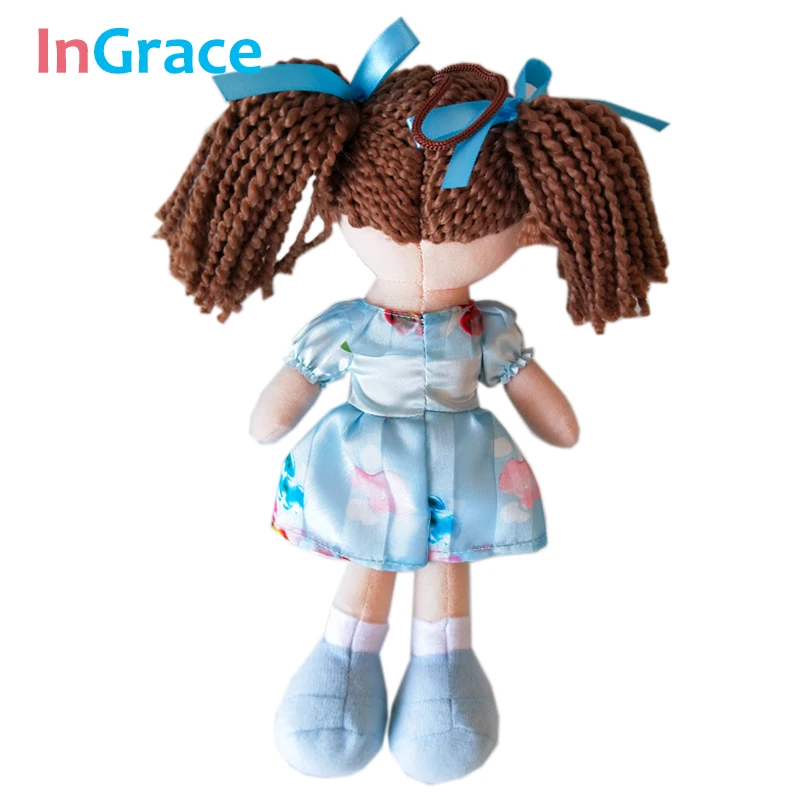 InGrace Super cute lifelike little girl doll 25CM blue eyes soft cloth doll brown hair and flower dress birthday gift toy
InGrace Super cute lifelike little girl doll 25CM blue eyes soft cloth doll brown hair and flower dress birthday gift toy