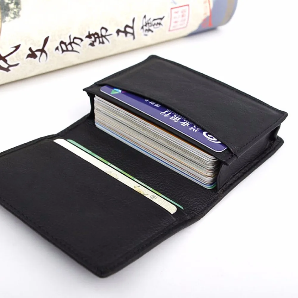THINKTHENDO New Men Black Leather Credit Card ID Business Cards Holder Wallet Case Expandable Black Leather Card Holders
THINKTHENDO New Men Black Leather Credit Card ID Business Cards Holder Wallet Case Expandable Black Leather Card Holders
