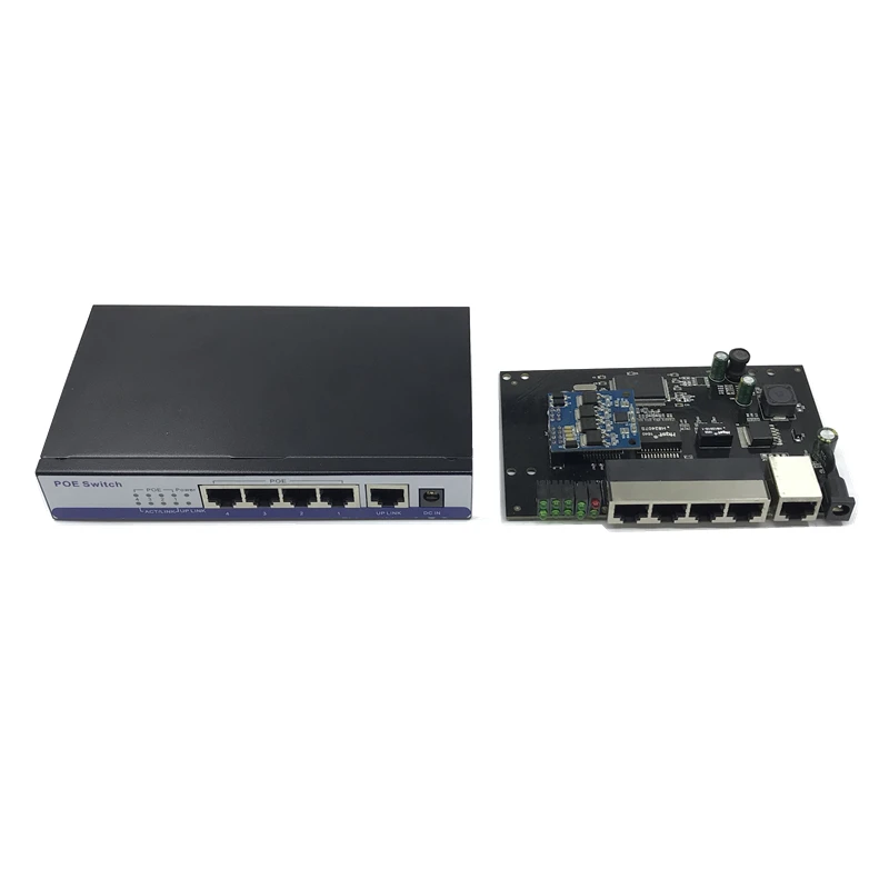 Фото ANDDEAR-10/100 Мбит/с rj45 коммутатор poe 802.3af 5 портов voeding 15 Вт voor ip камера nvr telefoon wifi точка