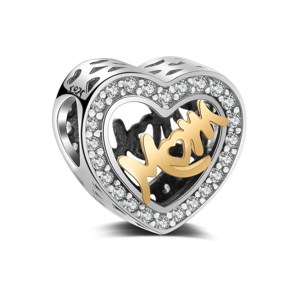 Authentic 925 Sterling Silver Bead Dear Mom Crystal Heart Beads For Original Pandora Charm Bracelets & Bangles Jewelry
Authentic 925 Sterling Silver Bead Dear Mom Crystal Heart Beads For Original Pandora Charm Bracelets & Bangles Jewelry