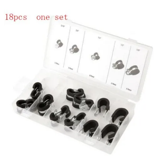 Free shipping Pipe Clamp 18pcs/lot Galvanized iron Rubber Lined P Clips Cable Mounting Hose Pipe Clamp Mikalor
Free shipping Pipe Clamp 18pcs/lot Galvanized iron Rubber Lined P Clips Cable Mounting Hose Pipe Clamp Mikalor