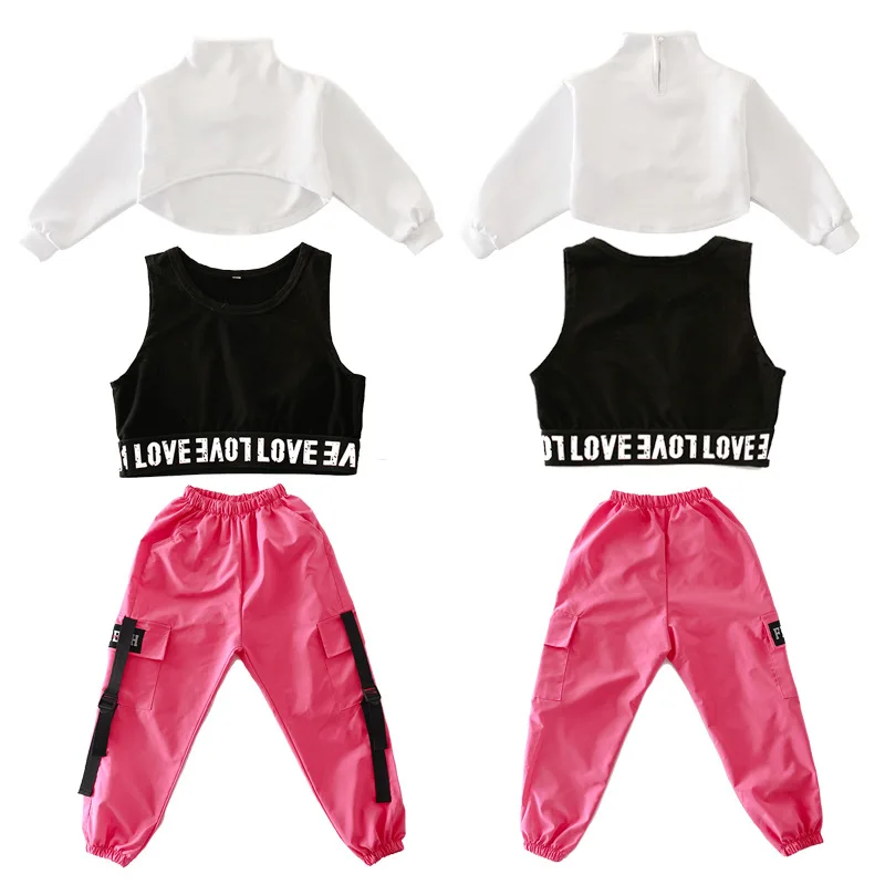 Kids Jazz Dance Costumes For Girls Sweatshirt Vest Pants Hip Hop Clothing Children Ballroom Stage Street Dance Performance Wear
Kids Jazz Dance Costumes For Girls Sweatshirt Vest Pants Hip Hop Clothing Children Ballroom Stage Street Dance Performance Wear