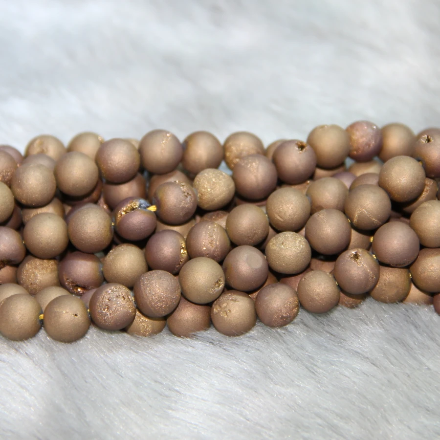 Full 2Strands Metallic Titanium Necklace Beaded, Quartz Crystal Round Druzy Charms Gems Stones Beads 15.5inch many size
Full 2Strands Metallic Titanium Necklace Beaded, Quartz Crystal Round Druzy Charms Gems Stones Beads 15.5inch many size