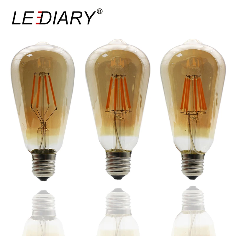 LEDIARY Dimmable Retro Edison Amber ST64 E27 LED Filament Bubble Bulb 2200K 110/220V Antique Vintage ST 64 LED 4W/6W/8W
LEDIARY Dimmable Retro Edison Amber ST64 E27 LED Filament Bubble Bulb 2200K 110/220V Antique Vintage ST 64 LED 4W/6W/8W