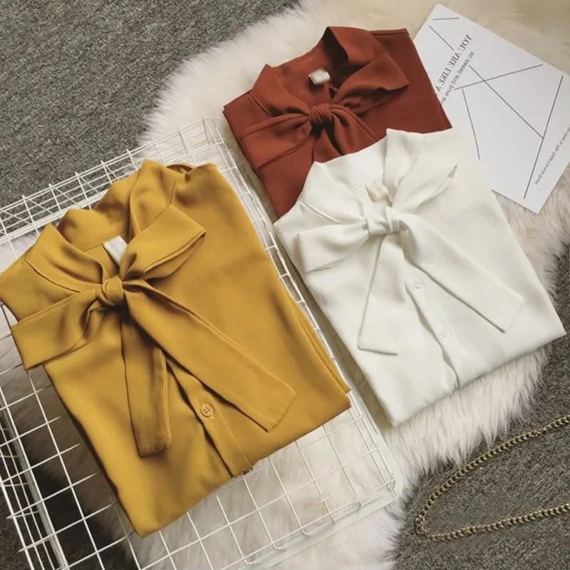 Women Chiffon Bow Blouse Slim Shirt Elegant Office Ladies Long Sleeve Fashion Colthes
Women Chiffon Bow Blouse Slim Shirt Elegant Office Ladies Long Sleeve Fashion Colthes