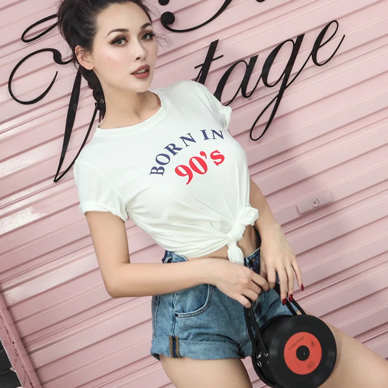 2018 Summer Basic White Tee Women Funny Printed Knitted Cotton T-shirt Loose Type Breathable
2018 Summer Basic White Tee Women Funny Printed Knitted Cotton T-shirt Loose Type Breathable