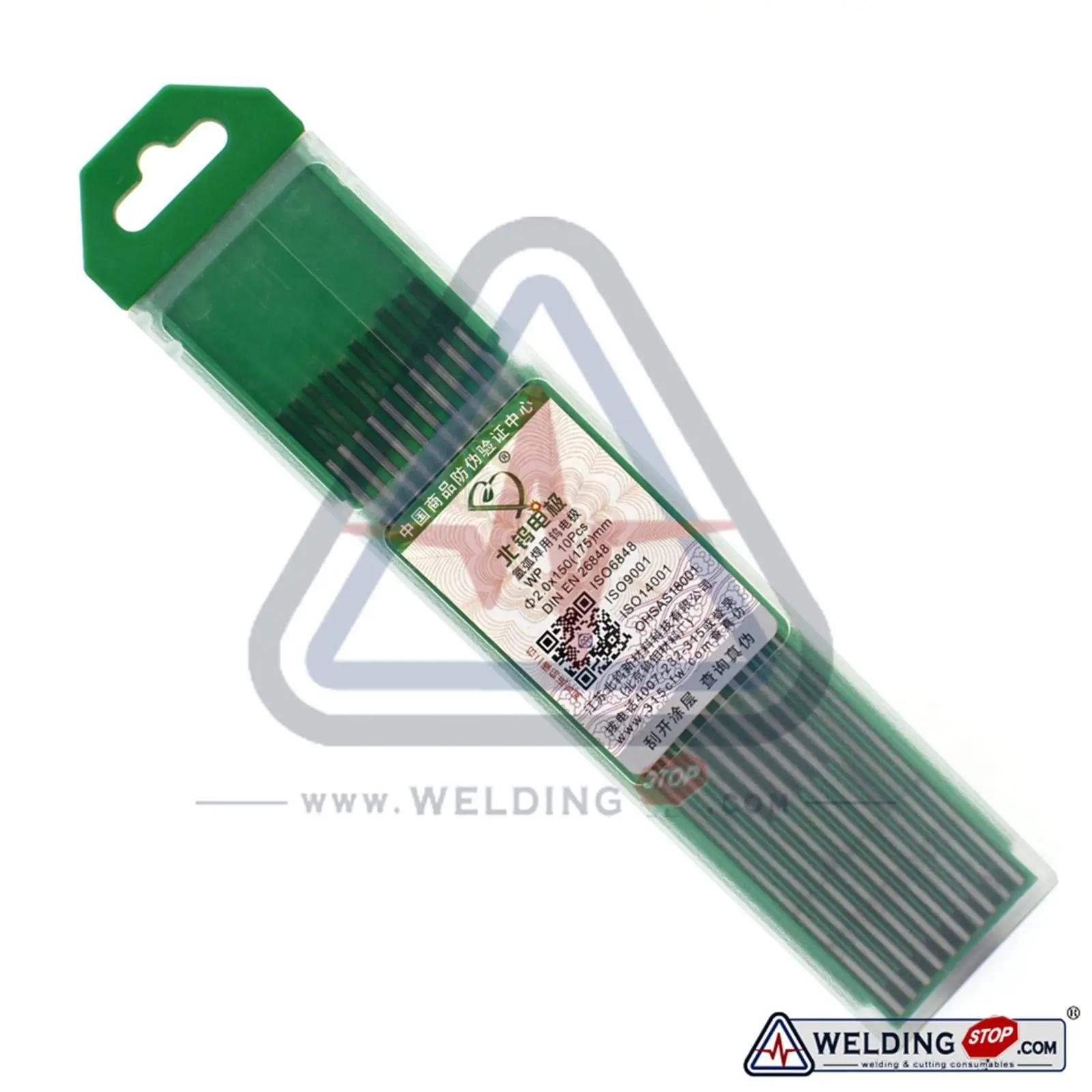 WP20 TIG сварочный чистый вольфрамовый электрод 2,0X150 мм 5/64 "X 6" зеленый PK/10
WP20 TIG сварочный чистый вольфрамовый электрод 2,0X150 мм 5/64 "X 6" зеленый PK/10