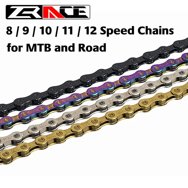 Велосипедная цепь ZRACE 8 9 10 11 12 Скоростей MTB горный дорожный велосипед неоновый