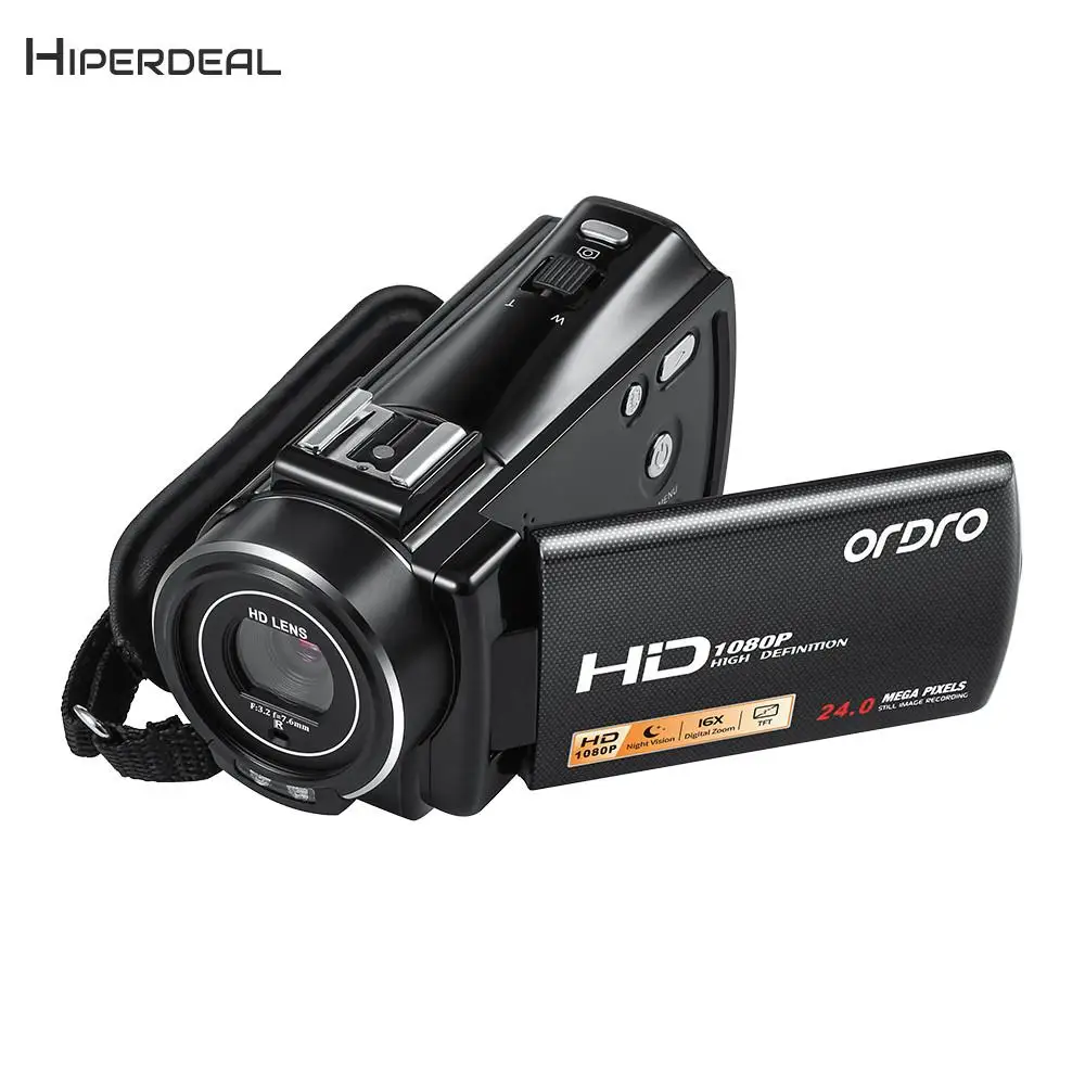 HIPERDEAL ORDRO V7 Plus HD 1080P видеокамера 16X цифровой зум DV камера внешний микрофон
