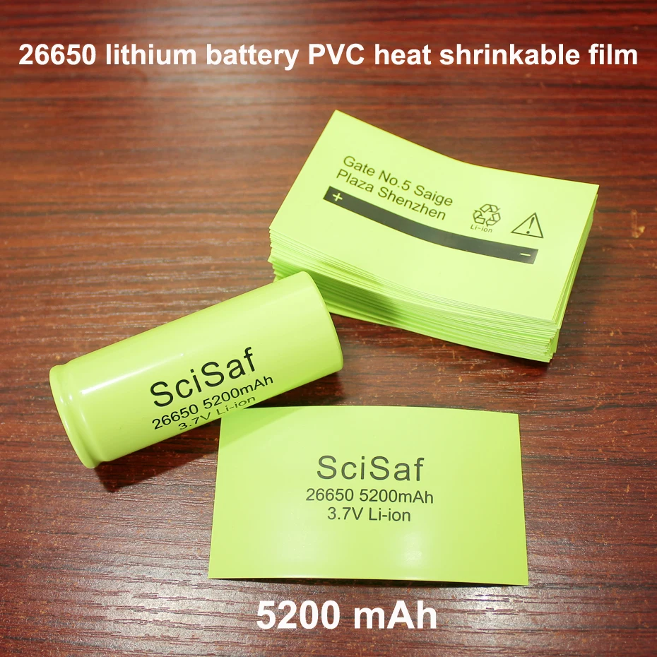 100pcs/lot 26650 Lithium Battery Heat Shrinkable Sleeve Cover Sheath Pvc Packaging Film 5200mah
100pcs/lot 26650 Lithium Battery Heat Shrinkable Sleeve Cover Sheath Pvc Packaging Film 5200mah
