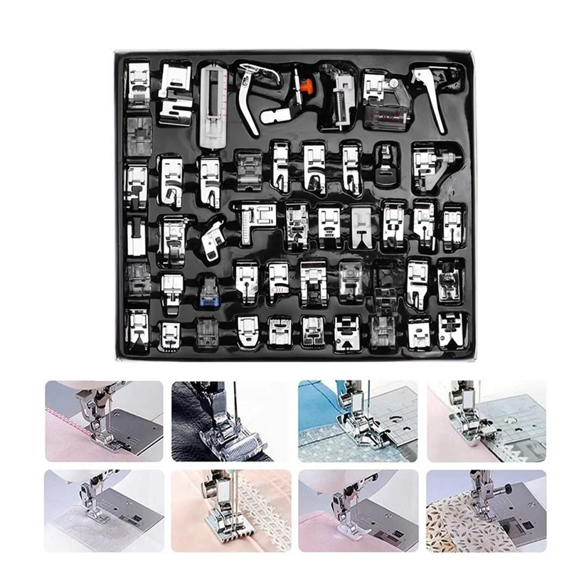 Aiskaer Professional 48pcs Sewing Machine Presser Feet Set for Brother, Babylock, Singer, Janome, Elna, Toyota, 5BB5083
Aiskaer Professional 48pcs Sewing Machine Presser Feet Set for Brother, Babylock, Singer, Janome, Elna, Toyota, 5BB5083