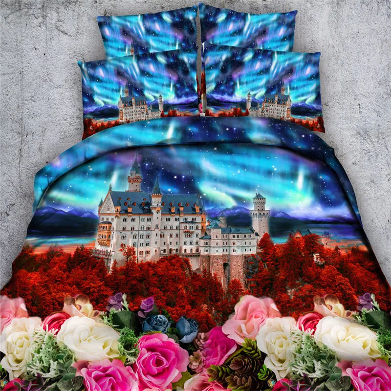 Free shipping 100%cotton 3d blue&purple rose flower city 4pcs bedding set no filler twin/full/queen/king/super king size
Free shipping 100%cotton 3d blue&purple rose flower city 4pcs bedding set no filler twin/full/queen/king/super king size