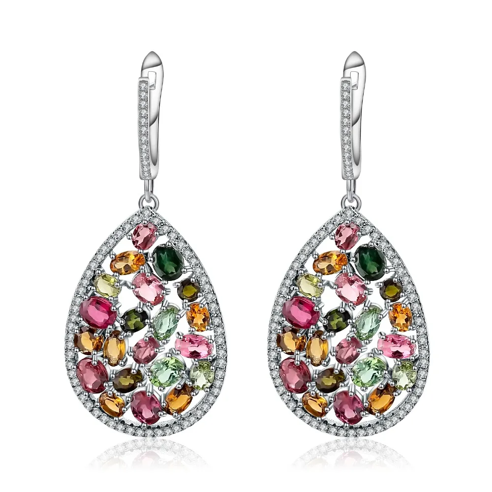 Gem's Ballet 925 Sterling Silver Earrings 10.95Ct Colorful Natural Tourmaline Gemstone Drop Earrings For Women Fine Jewelry
Gem's Ballet 925 Sterling Silver Earrings 10.95Ct Colorful Natural Tourmaline Gemstone Drop Earrings For Women Fine Jewelry