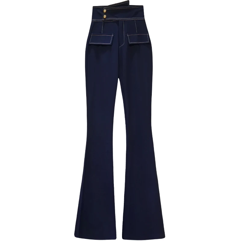 2019 Summer Irregular High Waist Long Trouses Fashion Women Flared Pants Office Lady Pants
2019 Summer Irregular High Waist Long Trouses Fashion Women Flared Pants Office Lady Pants