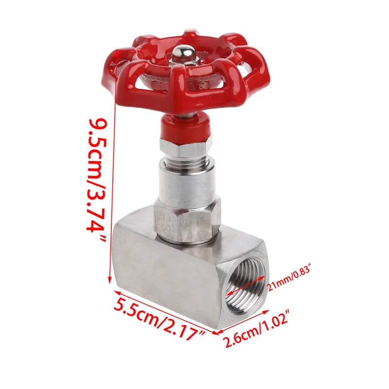 1/2" DN15 Stainless Steel 304 High Pressure Needle Valve Female Thread J13W 160P W315
1/2" DN15 Stainless Steel 304 High Pressure Needle Valve Female Thread J13W 160P W315