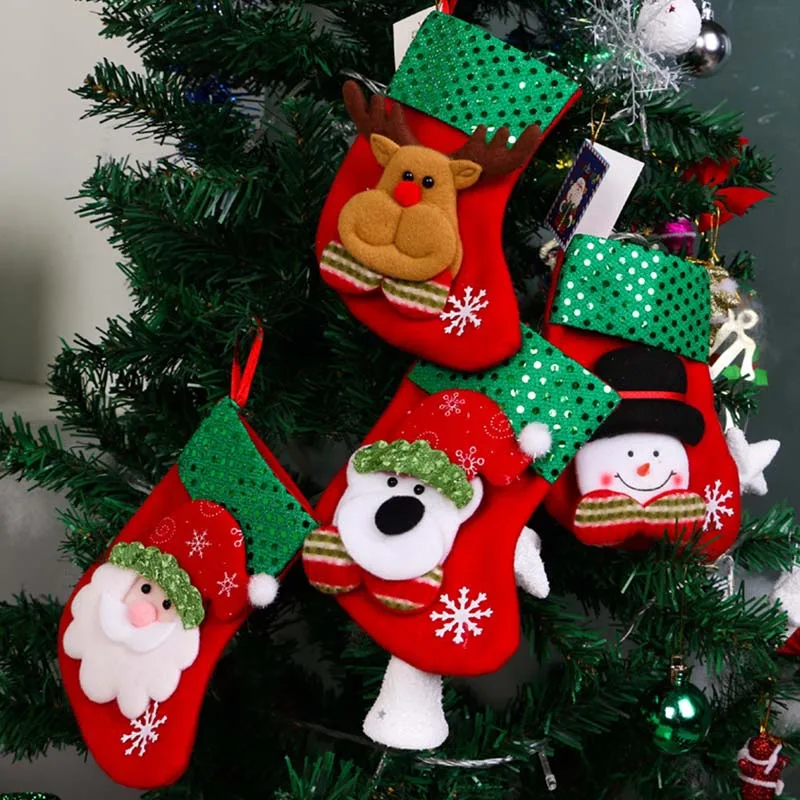 4 styles Christmas Xmas Tree Hanging Party Tree Decor Santa Stocking Sock Gift Candy Bags Fashion design Cloth Christmas Socks
4 styles Christmas Xmas Tree Hanging Party Tree Decor Santa Stocking Sock Gift Candy Bags Fashion design Cloth Christmas Socks