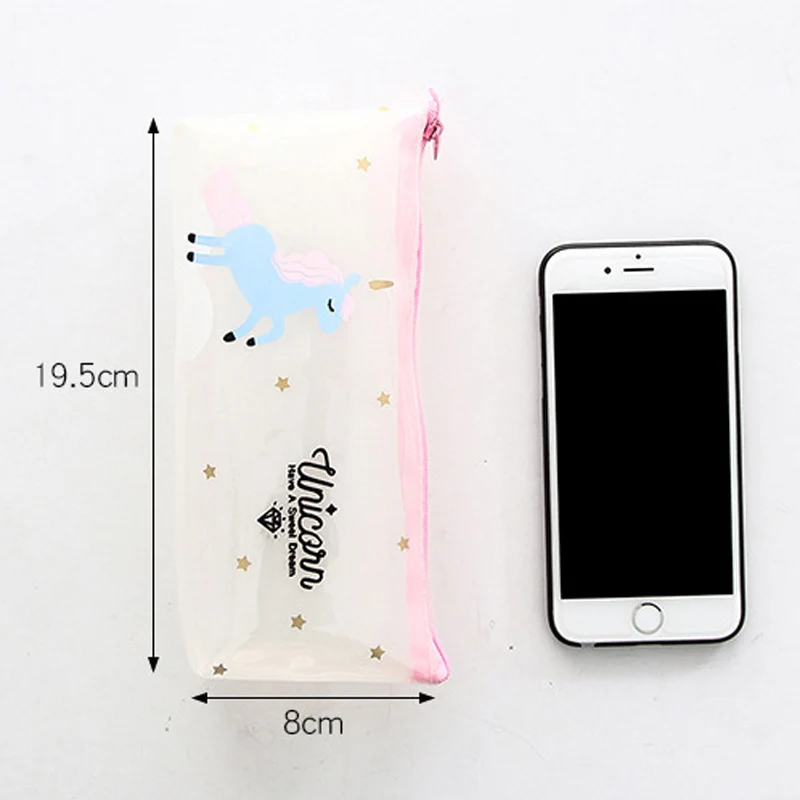300pcs/lot 2018 new pencil case Cartoon unicorn School office student stationery transparent smooth soft PVC bag pen box LZ1728
300pcs/lot 2018 new pencil case Cartoon unicorn School office student stationery transparent smooth soft PVC bag pen box LZ1728