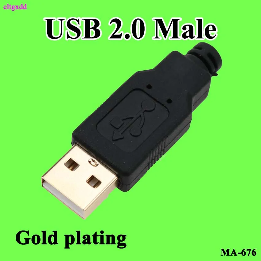 DIY USB 2.0 Connector Gold Plug A Type Male 4 Pin Assembly Adapter Socket Solder Type Black Plastic Shell For Data Connection
DIY USB 2.0 Connector Gold Plug A Type Male 4 Pin Assembly Adapter Socket Solder Type Black Plastic Shell For Data Connection