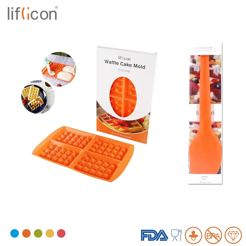 Liflicon Silicone Waffle Mold 4 Cavities Waffle Maker Silicone Baking Spatula Non-stick Butter Cooking Set Baking Tools
Liflicon Silicone Waffle Mold 4 Cavities Waffle Maker Silicone Baking Spatula Non-stick Butter Cooking Set Baking Tools