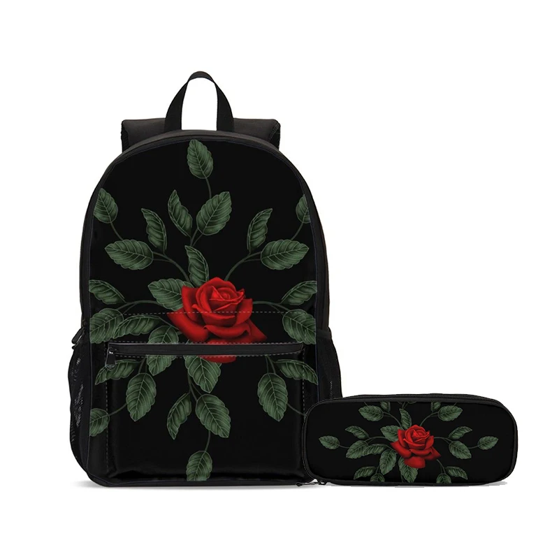 Fashion Red Rose Printed School Bag Brand Girls Large Travel Backpacks 2pcs/Sets Bookbags Teenage Mochila Students Shoulder Bags
Fashion Red Rose Printed School Bag Brand Girls Large Travel Backpacks 2pcs/Sets Bookbags Teenage Mochila Students Shoulder Bags