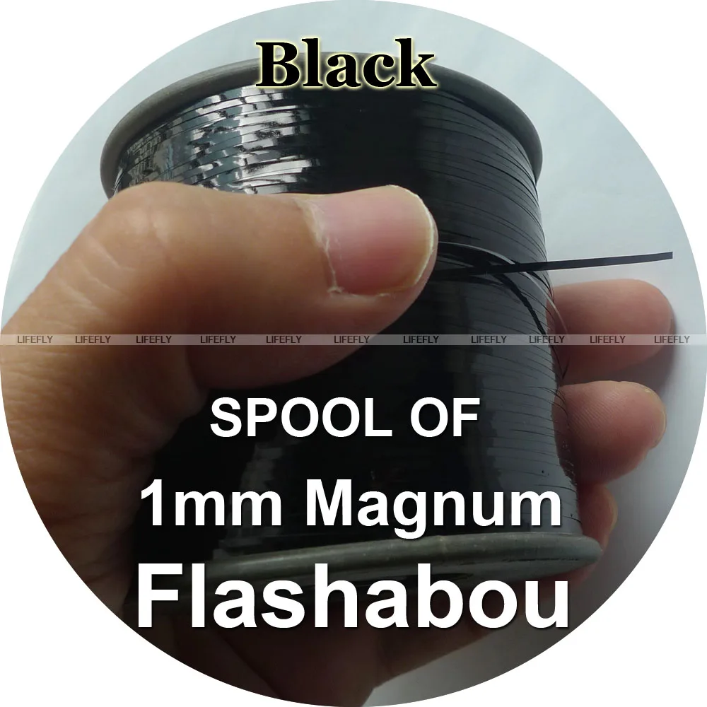 Голографическая мишень, черный цвет, катушка флашабу, 1 мм Магнум, металлическая мишень майлар, плоская вспышка, приманка для ловли нахлысто...