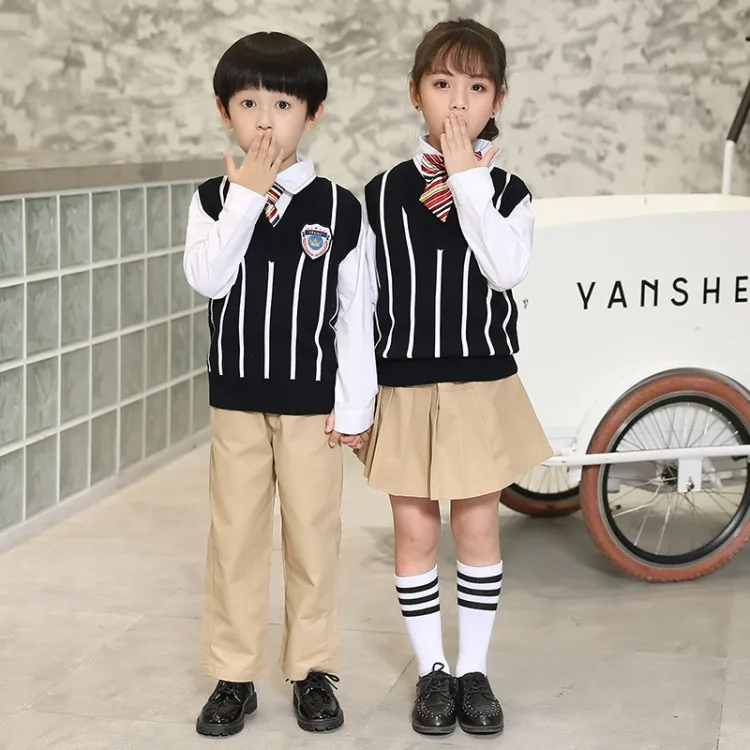 Kaizefus Size 90-180cm Kindergarten School Uniform Spring and Autumn British Academy Style Class Clothing Set
Kaizefus Size 90-180cm Kindergarten School Uniform Spring and Autumn British Academy Style Class Clothing Set