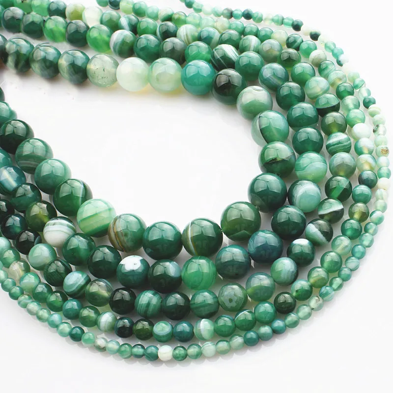 15" Strand Natural Stone Green Stripe Agates Round Beads 4 6 8 10 12MM Bead For Diy Bracelet Necklace Jewelry Making HK169
15" Strand Natural Stone Green Stripe Agates Round Beads 4 6 8 10 12MM Bead For Diy Bracelet Necklace Jewelry Making HK169