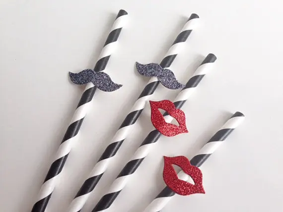 Party Black and White Moustache and Lips Straws Gender Reveal Wedding bridal baby birthday shower Bachelorette tea party straw
Party Black and White Moustache and Lips Straws Gender Reveal Wedding bridal baby birthday shower Bachelorette tea party straw