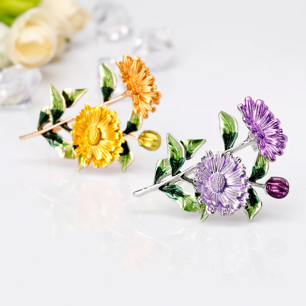JUJIE Fashion Enamel Flower Brooches For Women 2019 Wedding Bridal Chrysanthemum Brooch Pins Plant Jewelry Dropshipping
JUJIE Fashion Enamel Flower Brooches For Women 2019 Wedding Bridal Chrysanthemum Brooch Pins Plant Jewelry Dropshipping
