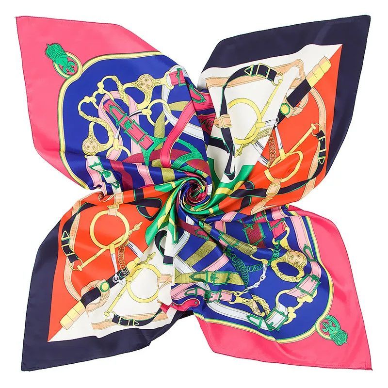 100% Silk Scarf Luxury Brand Metal Chain Neckerchief Large Headscarf Square Scarves Lady Foulard Female Muslim Bandana 100*100CM
100% Silk Scarf Luxury Brand Metal Chain Neckerchief Large Headscarf Square Scarves Lady Foulard Female Muslim Bandana 100*100CM