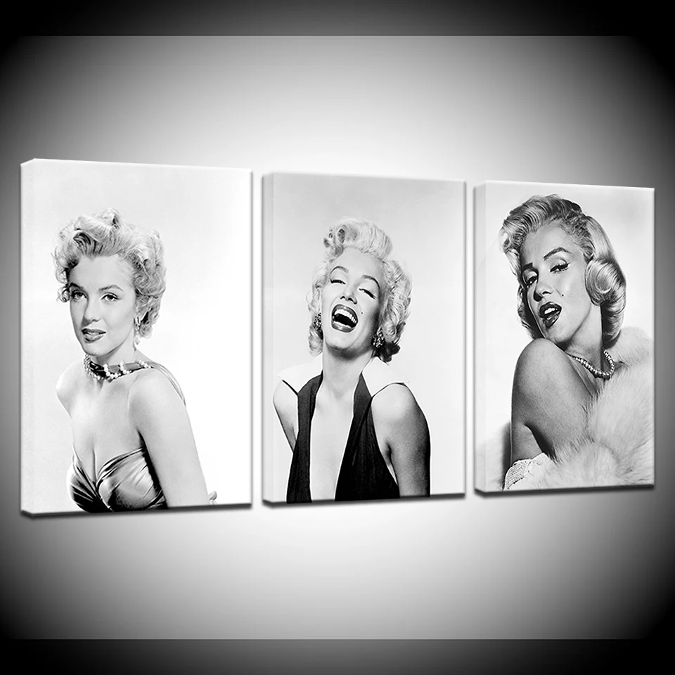 Canvas painting wall art home decor Sexy Marilyn Monroe Black and White 3 panel Nordic modern For home living room decor
Canvas painting wall art home decor Sexy Marilyn Monroe Black and White 3 panel Nordic modern For home living room decor