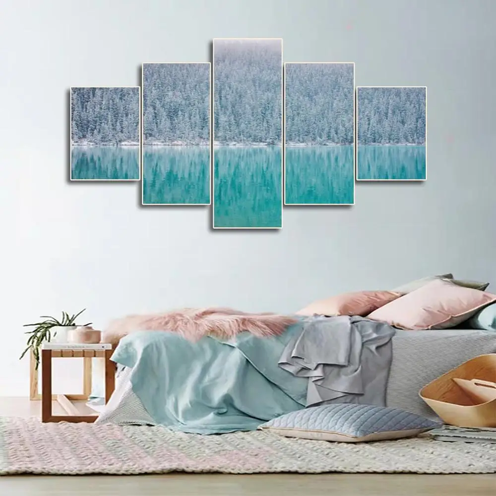 Laeacco Winter Snow Forest Painting Wall Art Canvas River Posters and Prints Modern Home Decor Bedroom Decoration Art Pictures
Laeacco Winter Snow Forest Painting Wall Art Canvas River Posters and Prints Modern Home Decor Bedroom Decoration Art Pictures