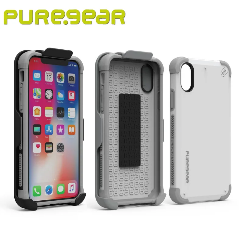 PureGear DualTek бедра прочный защитный амортизирующие чехол для iPhone X с поворотным