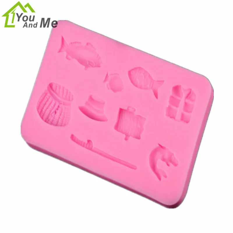 1 Pcs Fishing Tools Shaped Silicone Fondant Mold Fish Rod Sets Cake Decorating Mould Baking 9.6*5.6*1cm
1 Pcs Fishing Tools Shaped Silicone Fondant Mold Fish Rod Sets Cake Decorating Mould Baking 9.6*5.6*1cm