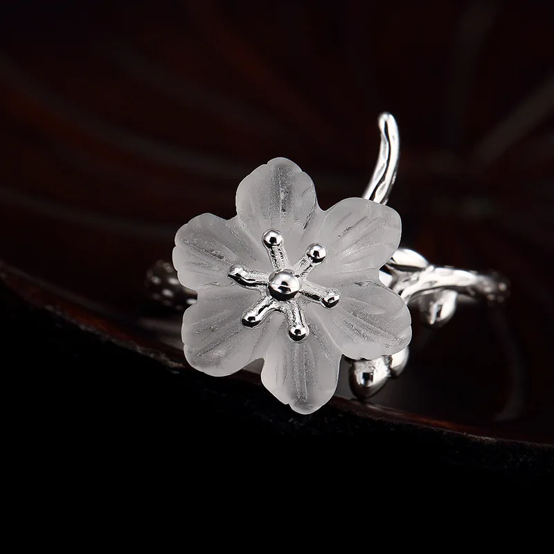 Fashion 100% genuine 925 Sterling Silver Rings For Women Retro white flower real S925 silver adjustable open ring for ladies
Fashion 100% genuine 925 Sterling Silver Rings For Women Retro white flower real S925 silver adjustable open ring for ladies