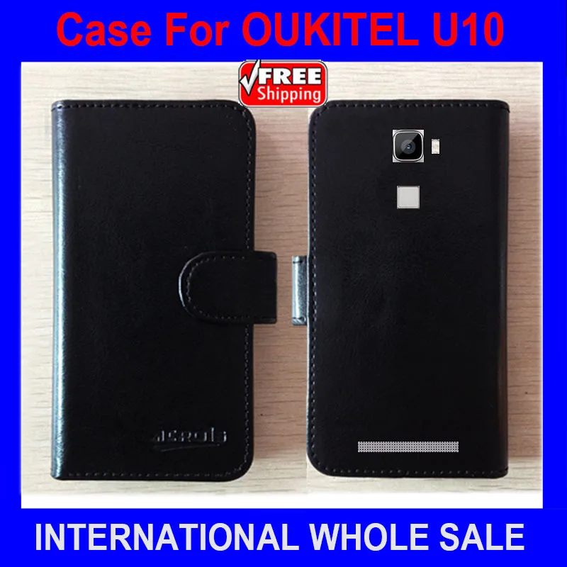 Кожаный чехол книжка для OUKITEL U10. Новое поступление цена от производителя. С