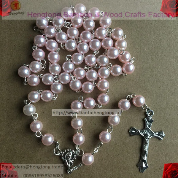 8mm pink ABS faux pearl rosary,immitation pearl rosary necklace with alloy virgin mary medal and jesus cross
8mm pink ABS faux pearl rosary,immitation pearl rosary necklace with alloy virgin mary medal and jesus cross