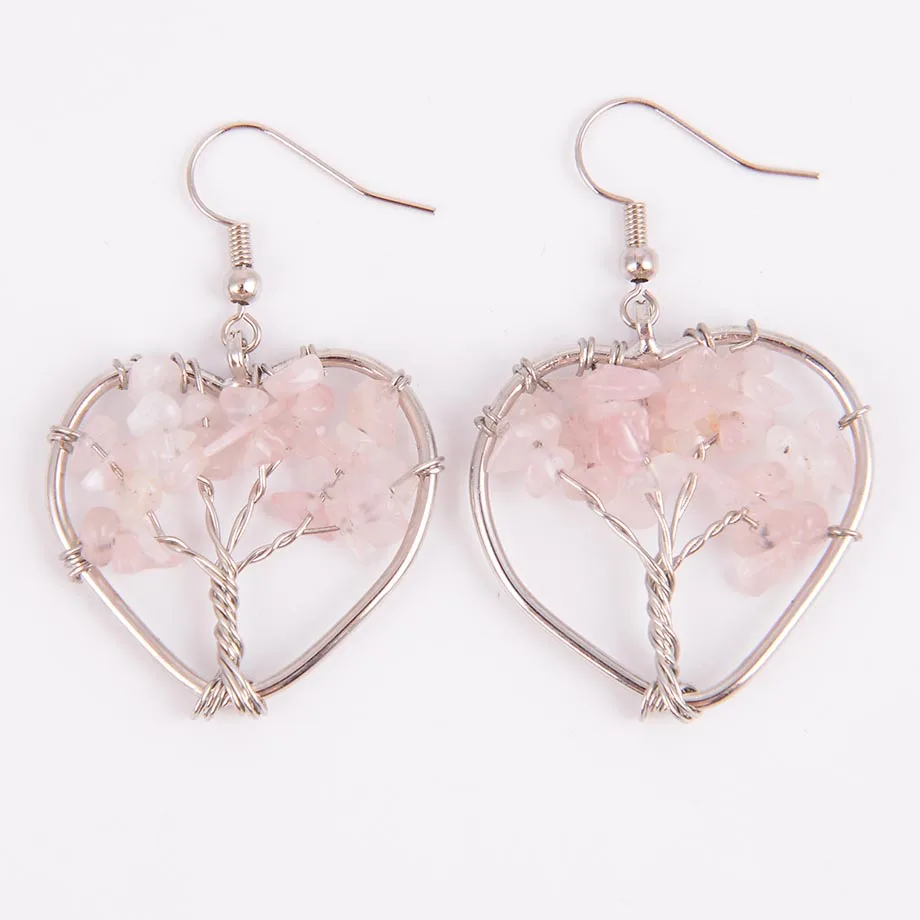 Free Shipping Fashion Tree of Life Women Drop Earrings Heart Natural Chip Gem Stone Pink Crystal Dangle Hook Earring Jewelry
Free Shipping Fashion Tree of Life Women Drop Earrings Heart Natural Chip Gem Stone Pink Crystal Dangle Hook Earring Jewelry
