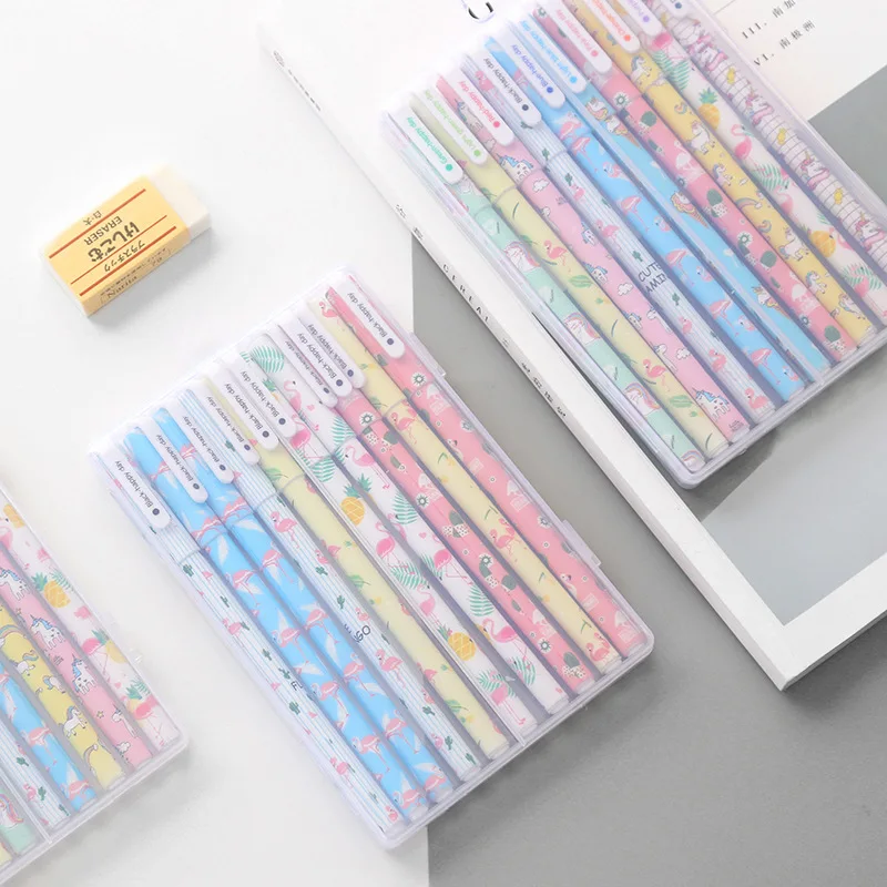 10 colors cute Gel Pen Kawaii Flamingo Unicorn Signature Pen Escolar Papelaria School Office Supply Promotional Gift
10 colors cute Gel Pen Kawaii Flamingo Unicorn Signature Pen Escolar Papelaria School Office Supply Promotional Gift