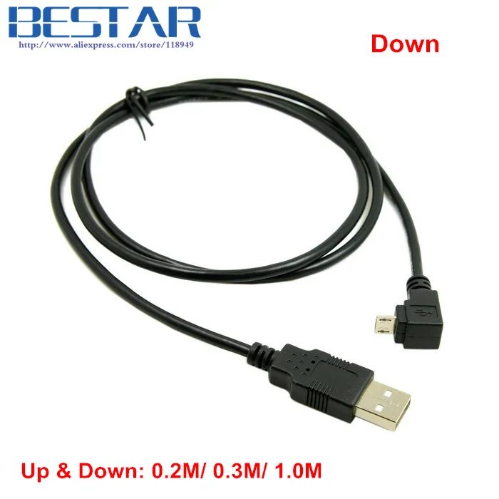 Up & Down Angled 90 Degree USB Micro USB Male to USB male Data Charge connector Cable 20cm 30cm 100cm 1m for Tablet
Up & Down Angled 90 Degree USB Micro USB Male to USB male Data Charge connector Cable 20cm 30cm 100cm 1m for Tablet