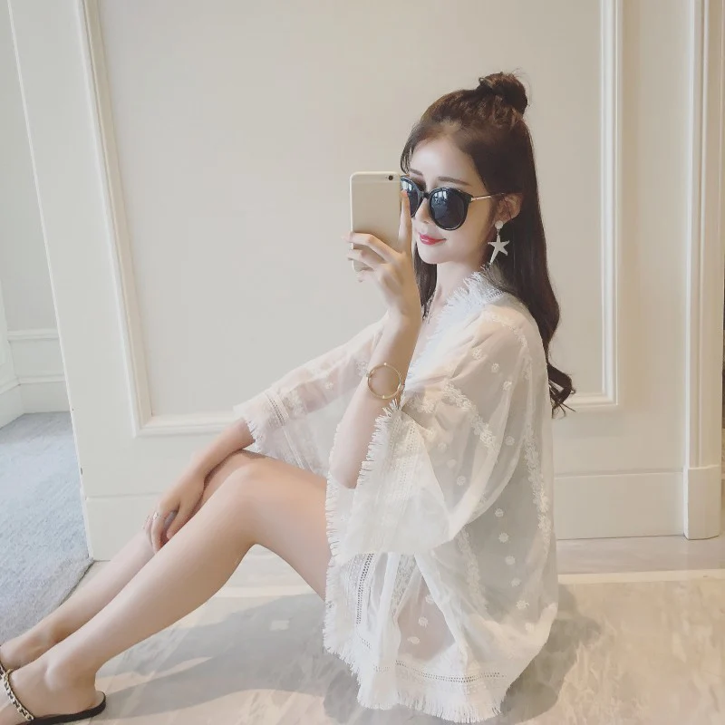 Newly Women Tassel Loose Long Sleeve Sun Protection Clothing Top Cardigan for Summer Beach m99
Newly Women Tassel Loose Long Sleeve Sun Protection Clothing Top Cardigan for Summer Beach m99