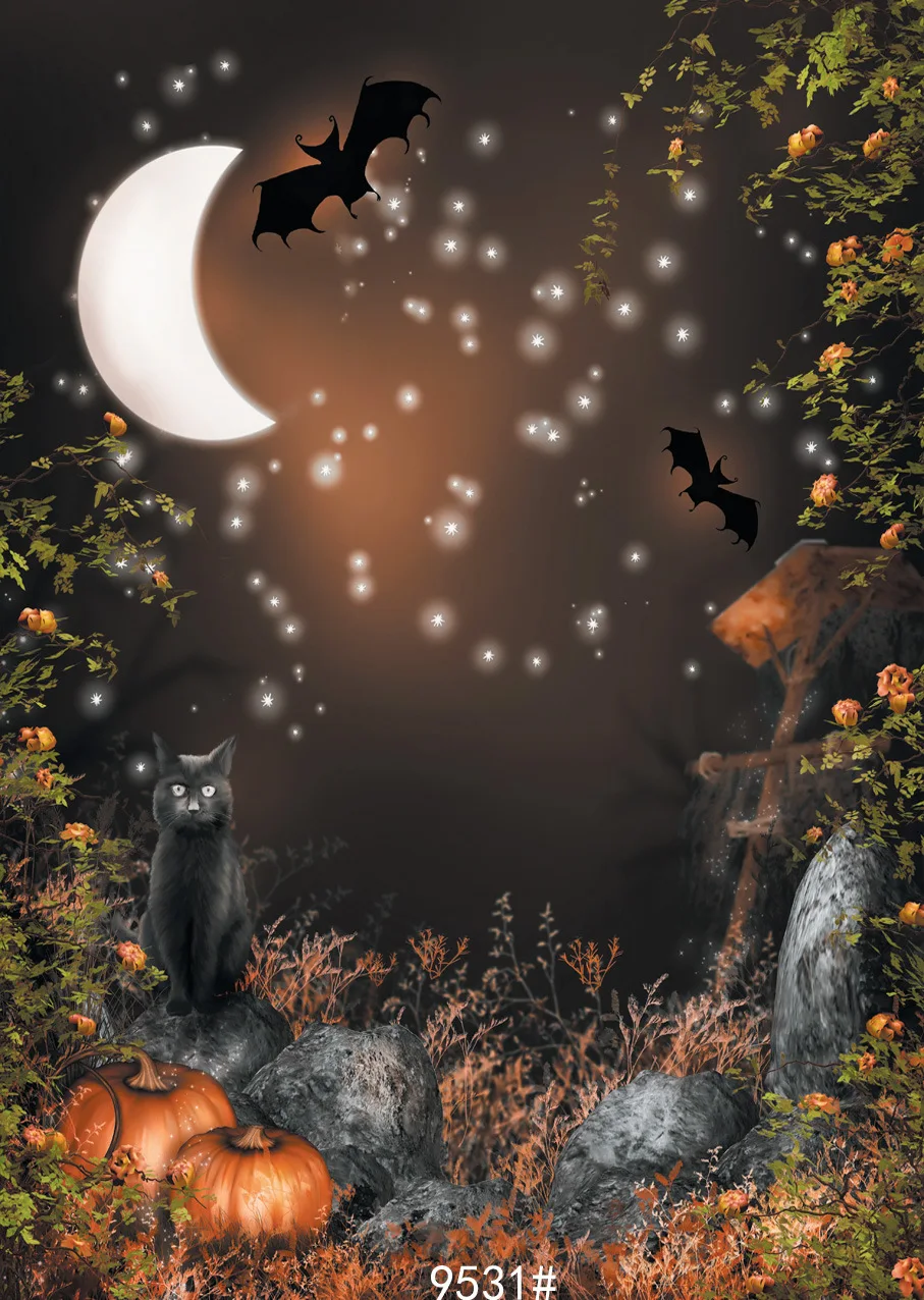 Fabric Cloth Custom Halloween Photography Backdrops Prop Moon Black Cat Vinyl Background Photo Studio for Children Party
Fabric Cloth Custom Halloween Photography Backdrops Prop Moon Black Cat Vinyl Background Photo Studio for Children Party