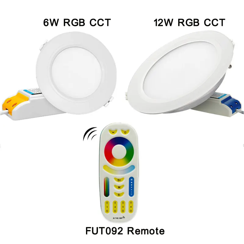 2.4G 6W 12W Milight Wireless Dimmable LED Downlight Smart RGB CCT Dimming Led Down lights By IOS/Android Phone & RGB CCT remote
2.4G 6W 12W Milight Wireless Dimmable LED Downlight Smart RGB CCT Dimming Led Down lights By IOS/Android Phone & RGB CCT remote