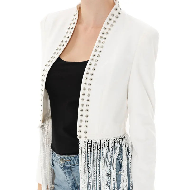 Apperloth Streetwear Jacket Women Short Overcoat Ladies Jackets Tops with Tassel Stand Collar Long Sleeve White Top Open Stitch
Apperloth Streetwear Jacket Women Short Overcoat Ladies Jackets Tops with Tassel Stand Collar Long Sleeve White Top Open Stitch