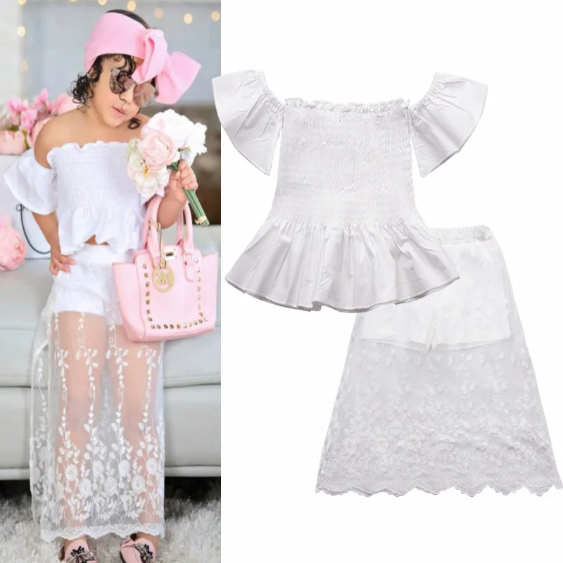 Girl's One-Words Neck Flare Short Sleeve White Tops and White Skirts Clothing Sets Casual Spring Summer Clothing Sets
Girl's One-Words Neck Flare Short Sleeve White Tops and White Skirts Clothing Sets Casual Spring Summer Clothing Sets