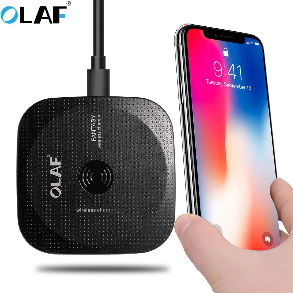 OLAF Qi Wireless Charger For Samsung Galaxy S9 S8 Plus Note 8 Mobile Phone QI iPhone X Charging | Мобильные телефоны