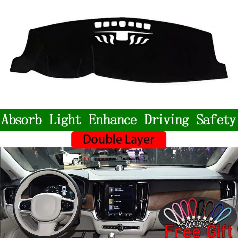 Double Layer Car Stickers For volvo S90 T4 T5 T8 2013 2014 2015-2019 Dashboard Cover Car Accessories Interior Anti-UV Car Decals
Double Layer Car Stickers For volvo S90 T4 T5 T8 2013 2014 2015-2019 Dashboard Cover Car Accessories Interior Anti-UV Car Decals
