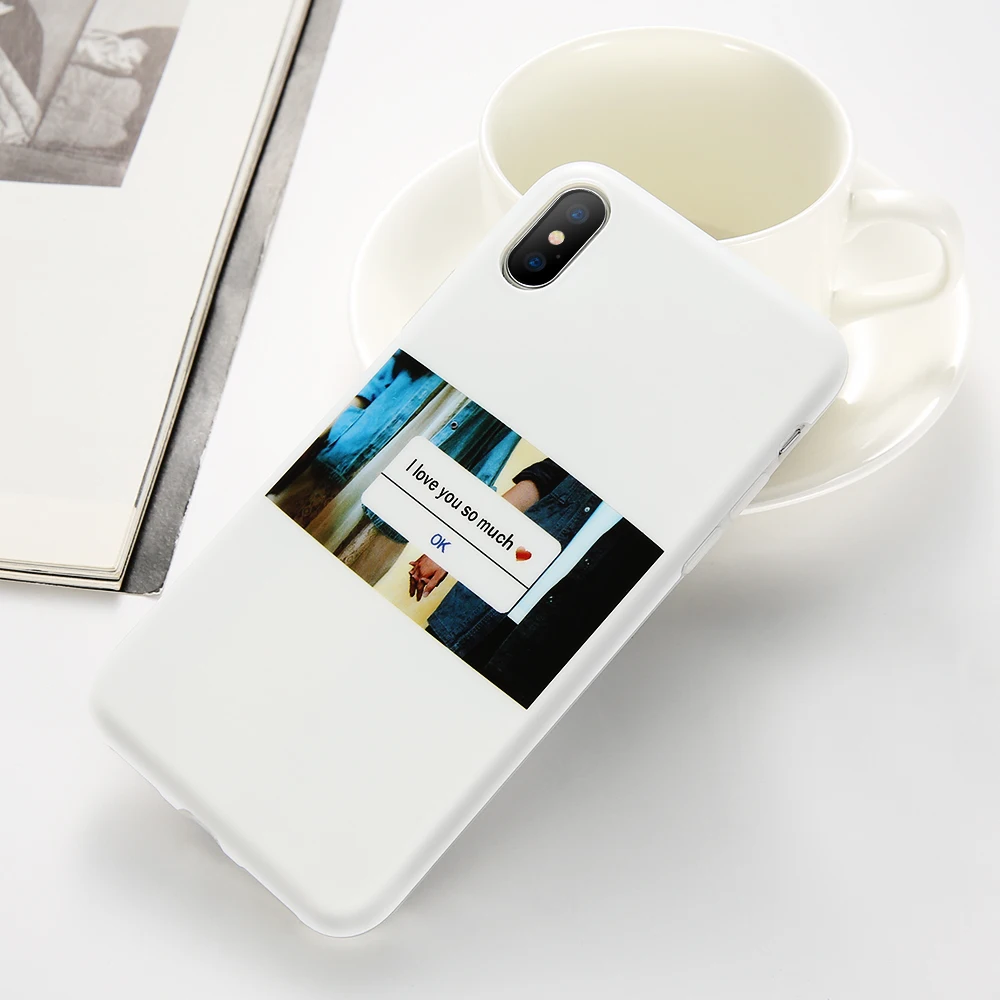 KISSCASE Couple Phone Case For iPhone X 7 8 6 6S Plus Cases Love Pattern Soft TPU Cover Coque Capa | Мобильные телефоны и